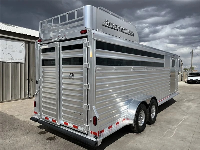 2027 Elite 24’ Stock Combo W/Slanted Deluxe Tack Stock Trailers