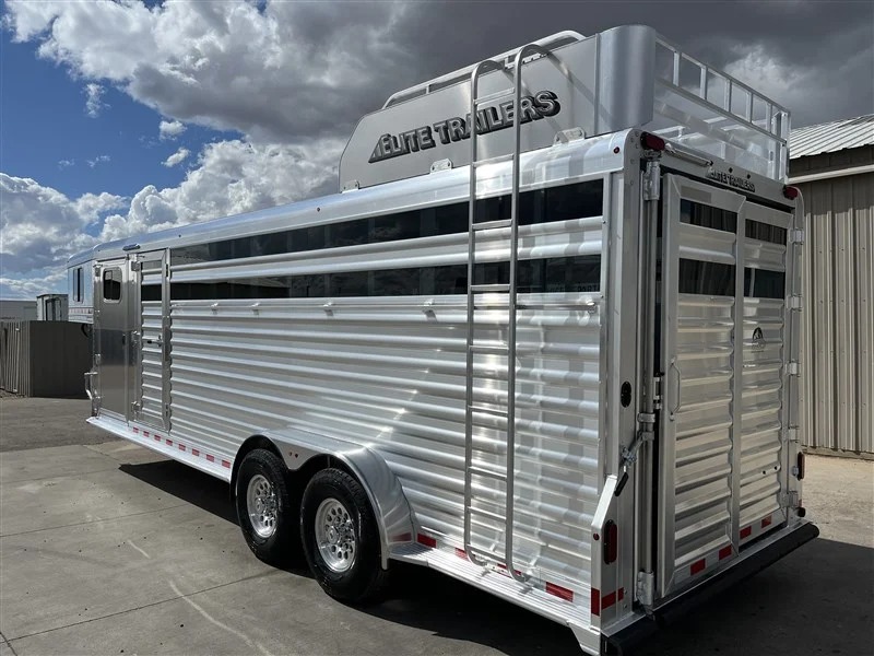 2027 Elite 24’ Stock Combo W/Slanted Deluxe Tack Stock Trailers