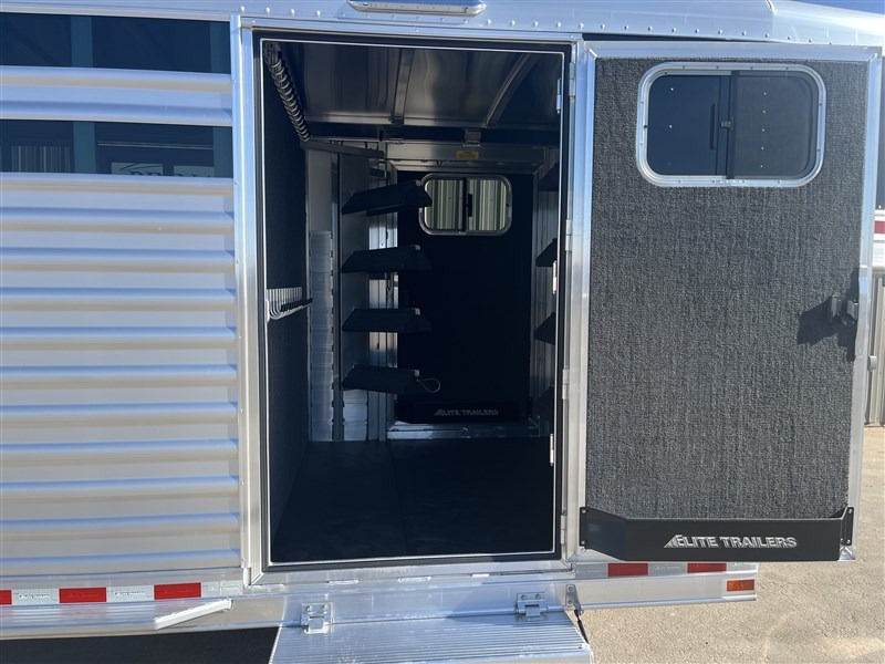 2027 Elite Trailers 7’6"X24’ Stock Combo W/6’ Tack Stock Trailers