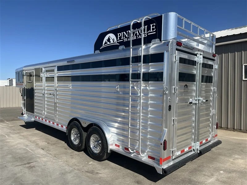 2027 Elite Trailers 7’6"X24’ Stock Combo W/6’ Tack Stock Trailers