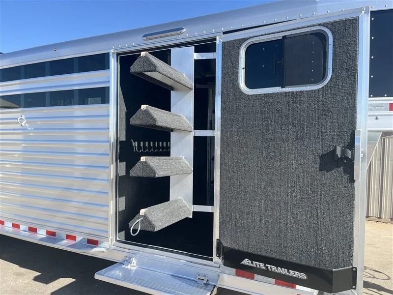 2027 Elite Trailers 7’6"X24’ Stock Combo W/6’ Tack Stock Trailers