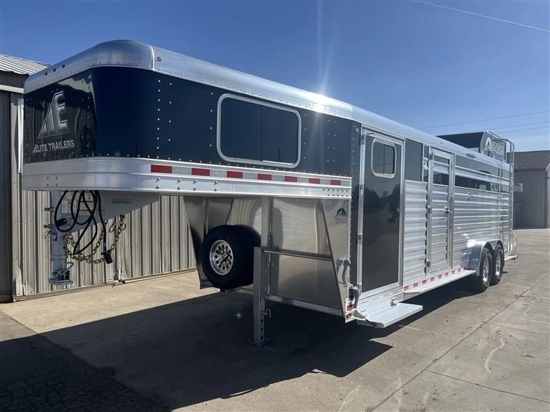 2027 Elite Trailers 7’6"X24’ Stock Combo W/6’ Tack Stock Trailers