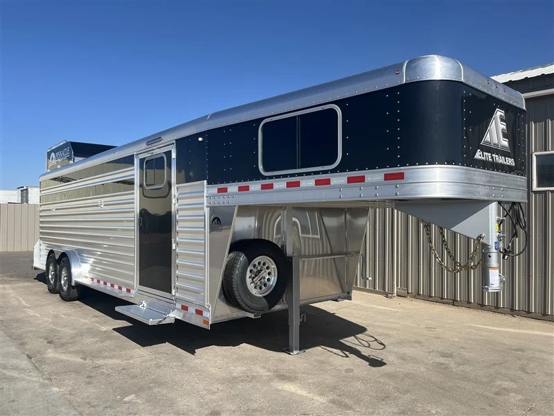 2027 Elite Trailers 7’6"X24’ Stock Combo W/6’ Tack Stock Trailers