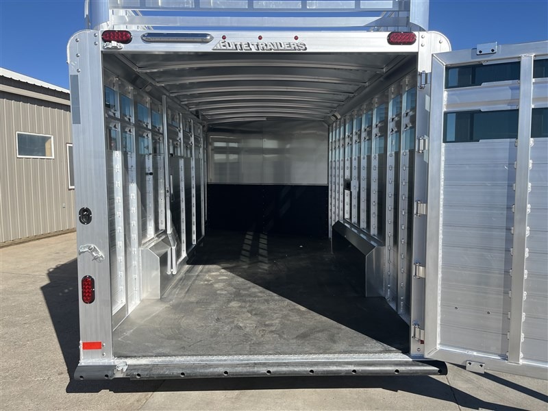 2027 Elite Trailers 8'X24’ Stock Combo W/Slant Wall Tack Stock Trailers