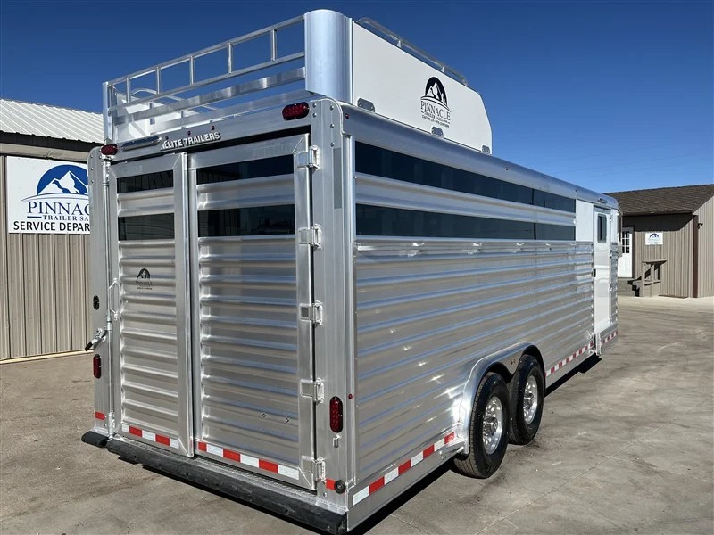 2027 Elite Trailers 8'X24’ Stock Combo W/Slant Wall Tack Stock Trailers