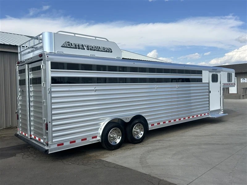 2027 Elite Trailers 8X28' Stock Combo Stock Trailers