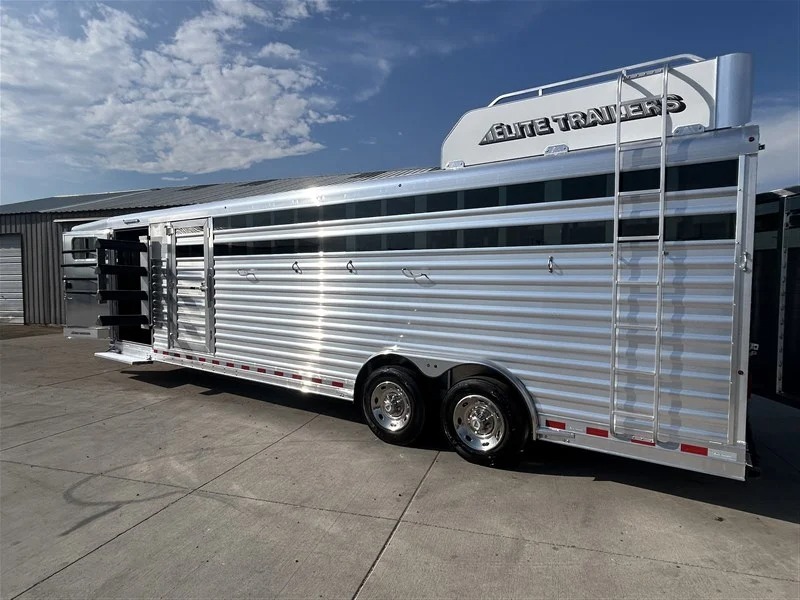 2027 Elite Trailers 8X28' Stock Combo Stock Trailers